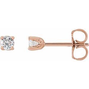 Lab-Grown Diamond Round 4-Prong Stud Earrings