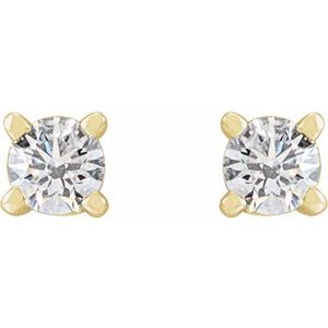 Lab-Grown Diamond Round 4-Prong Stud Earrings
