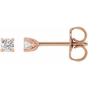 Lab-Grown Diamond Round 4-Prong Stud Earrings