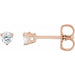 Ladies Natural Diamond Earrings (I1, G-H) — 14K Rose Gold