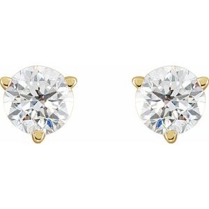 Lab-Grown Diamond Round 3-Prong Stud Earrings
