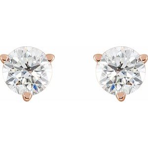 Lab-Grown Diamond Round 3-Prong Stud Earrings
