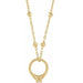 Ladies Natural Diamond Tiny Solitaire Ring Necklace (I1, G-H) — 14K Yellow Gold