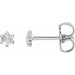 Ladies Rose-Cut Natural Diamond Earrings — Platinum