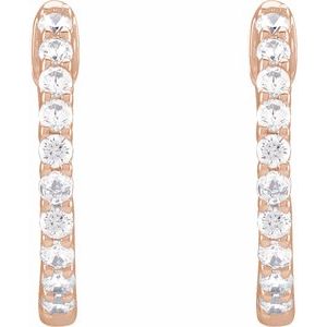 Lab-Grown Diamond Inside-Outside Hoop Earrings - Style 653631