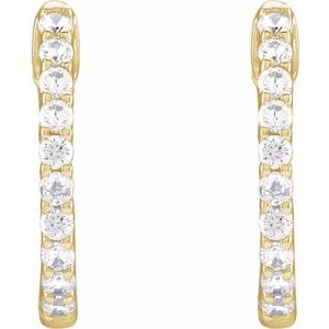 Lab-Grown Diamond Inside-Outside Hoop Earrings - Style 653631