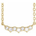 Ladies Rose-Cut Natural Diamond Scattered Necklace (VS1-SI1, GHI) — 14K Yellow Gold