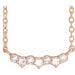 Ladies Rose-Cut Natural Diamond Scattered Necklace (VS1-SI1, GHI) — 14K Rose Gold