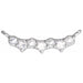 Ladies Rose-Cut Natural Diamond Scattered Necklace Center — Platinum