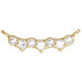 Ladies Rose-Cut Natural Diamond Scattered Necklace Center — 14K Yellow Gold