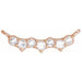 Ladies Rose-Cut Natural Diamond Scattered Necklace Center — 14K Rose Gold