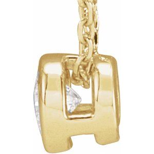 Lab-Grown Diamond Solitaire Bezel-Set Necklace