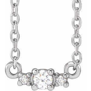 Ladies Natural Diamond Necklace (I1, G-H) — Sterling Silver