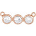 Ladies Rose-Cut Natural Diamond Necklace Center (Vs/Si, Ghi) — 14K Rose Gold