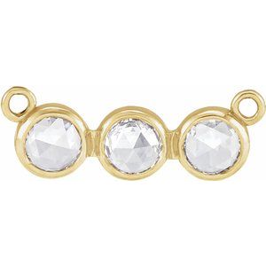 Ladies Rose-Cut Natural Diamond Necklace Center (Vs/Si, Ghi) — 14K Yellow Gold