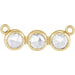 Ladies Rose-Cut Natural Diamond Necklace Center (Vs/Si, Ghi) — 14K Yellow Gold