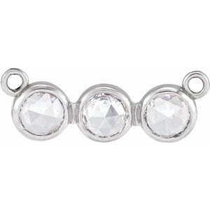 Ladies Rose-Cut Natural Diamond Necklace Center (Vs/Si, Ghi) — Platinum