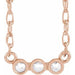 Ladies Rose-Cut Natural Diamond Necklace (Vs/Si1, Ghi) — 14K Rose Gold
