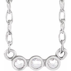Ladies Rose-Cut Natural Diamond Necklace (Vs/Si1, Ghi) — Platinum
