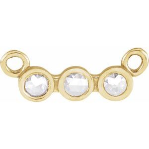 Ladies Rose-Cut Natural Diamond Necklace Center (Vs/Si1, Ghi) — 14K Yellow Gold