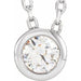 Ladies Natural Diamond Bezel-Set Necklace (I1, G-H) — 14K White Gold