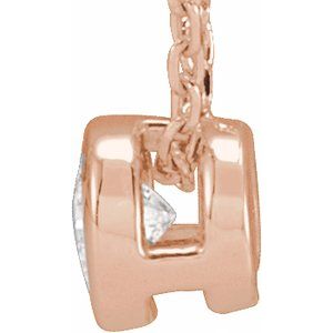 Lab-Grown Diamond Solitaire Bezel-Set Necklace