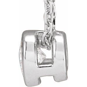 Lab-Grown Diamond Solitaire Bezel-Set Necklace