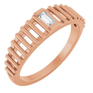 Ladies Natural Diamond Solitaire Ring (SI2-SI3, GHI) — 14K Rose Gold