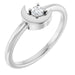 Ladies Natural Diamond Crescent Moon Ring (SI2-SI3, G-H) — Platinum