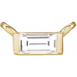 Ladies Natural Diamond Solitaire Necklace Center (Si2-Si3, Ghi) — 14K Yellow Gold