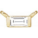 Ladies Natural Diamond Solitaire Necklace Center (Si2-Si3, Ghi) — 14K Yellow Gold