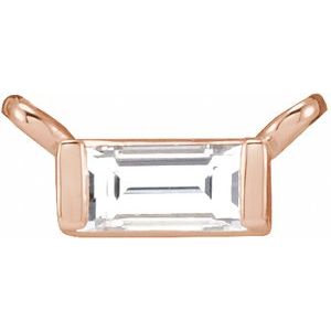 Ladies Natural Diamond Solitaire Necklace Center (Si2-Si3, Ghi) — 14K Rose Gold