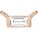 Ladies Natural Diamond Solitaire Necklace Center (Si2-Si3, Ghi) — 14K Rose Gold