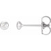 Ladies Natural Diamond Domed Bezel-Set Earrings — 14K White Gold