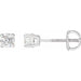 Ladies Natural Diamond Stud Earrings (I1, G-H) — 14K White Gold