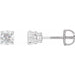 Ladies Natural Diamond Stud Earrings (Si2-Si3, G-H) — Platinum