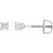 Ladies Natural Diamond Stud Earrings (I3, G-H) — Platinum