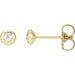 Ladies Natural Diamond Domed Bezel-Set Earrings — 14K Yellow Gold
