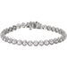 Ladies Natural Diamond Line Bracelet (I1, H+) — 14K White Gold