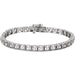Ladies Natural Diamond Line Bracelet (I1, H+) — 14K White Gold