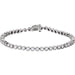Ladies Natural Diamond Line 7 1/ Bracelet (I2, H+) — 14K White Gold