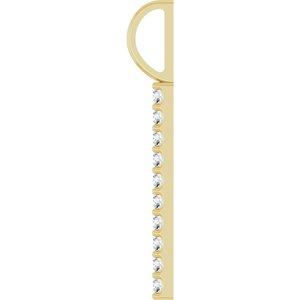 Lab-Grown Diamond Vertical Bar Necklace or Charm/Pendant - Style 88140
