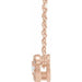 Ladies Rose-Cut Natural Diamond Halo-Style Necklace (Vs/Si1, I1, Ghi, G-H) — 14K Rose Gold