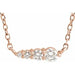 Ladies Natural Diamond Graduated Necklace (I1, G-H) — 14K Rose Gold