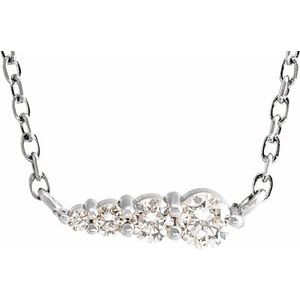 Ladies Natural Diamond Graduated Necklace (Si2-Si3, G-H) — Platinum