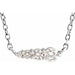 Ladies Natural Diamond Graduated Necklace (Si2-Si3, G-H) — Platinum