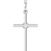 Ladies Natural Diamond Cross Pendant (I1, G-H) — Sterling Silver