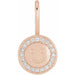 Ladies Natural Diamond Smiley Face Charm/Pendant (I1, G-H) — 14K Rose Gold