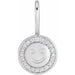 Ladies Natural Diamond Smiley Face Charm/Pendant (Si2-Si3, G-H) — Platinum