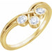 Ladies Natural Diamond Three-Stone Ring (I1, G-H) — 14K Yellow Gold